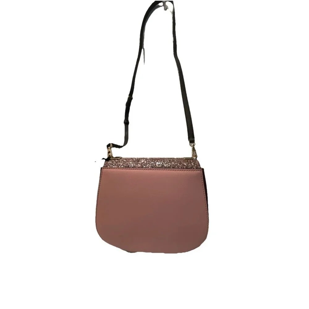NWT Kate Spade CAMERON STREET GLITTER Pink & Brown BYRDIE Crossbody Bag‎ HANDBAG